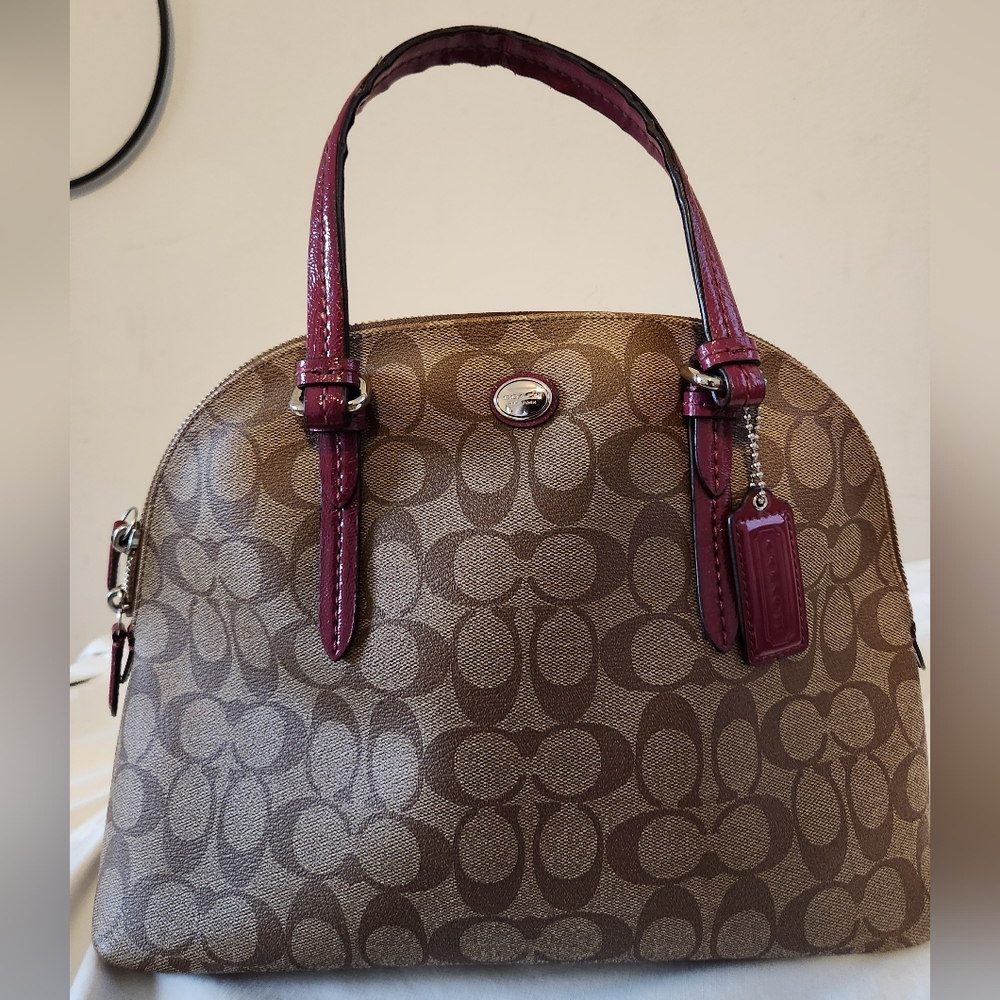 Coach Peyton Signature Cora Dome Satchel